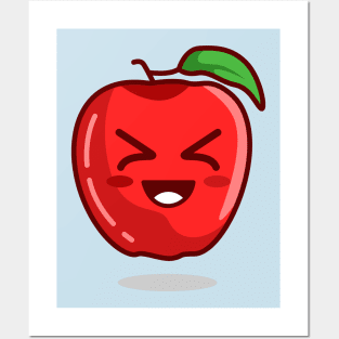 haha react food apple Posters and Art